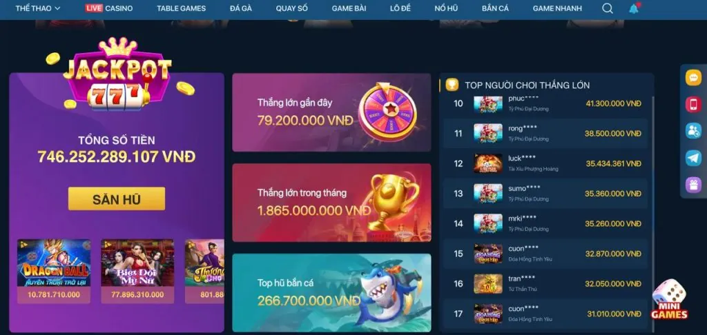 Nổ Hũ Jackpot Lũy Tiến tại 365 ok